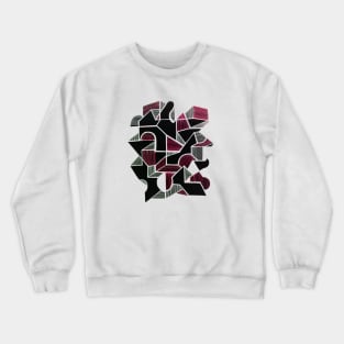 Geometric black Abstract city art Crewneck Sweatshirt